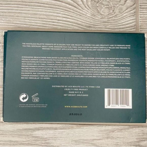 Ace Beaute Nostalgia EyeShadow Palette 15 shades New unused makeup beauty - Picture 3 of 6